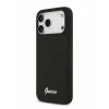 Guess для iPhone 17 Pro чехол Liquid silicone Gold metal logo & Camera Hard Black (MagSafe)