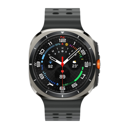 Умные часы Samsung Galaxy Watch Ultra 47мм, ремешок Marine (Titanium Silver, 2025)